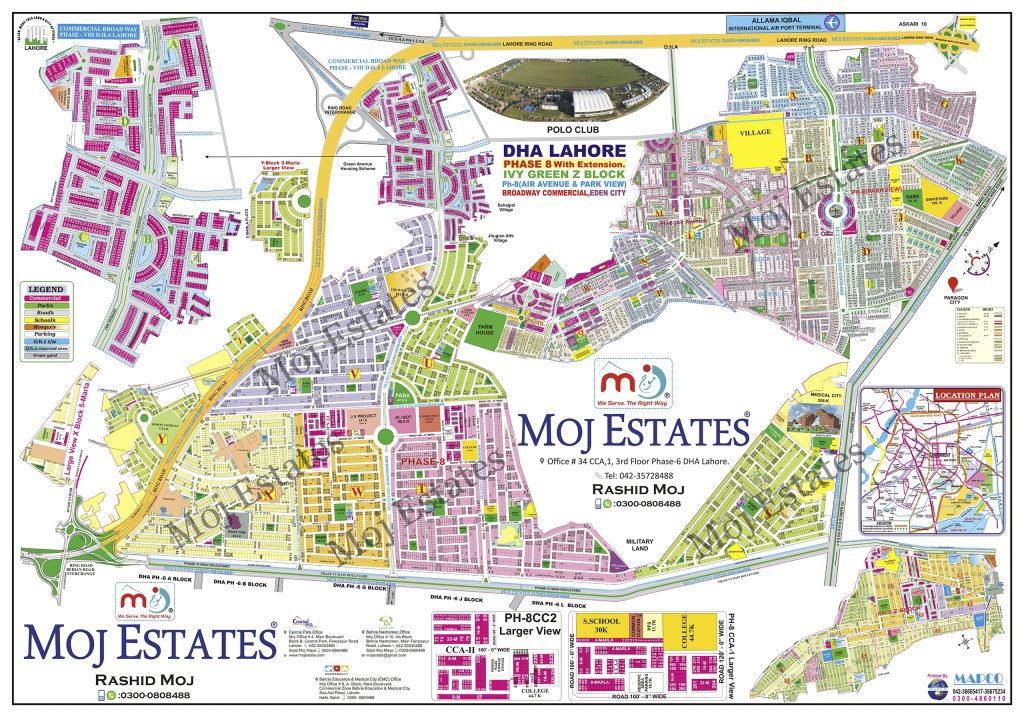 DHA Lahore Phase 8 map