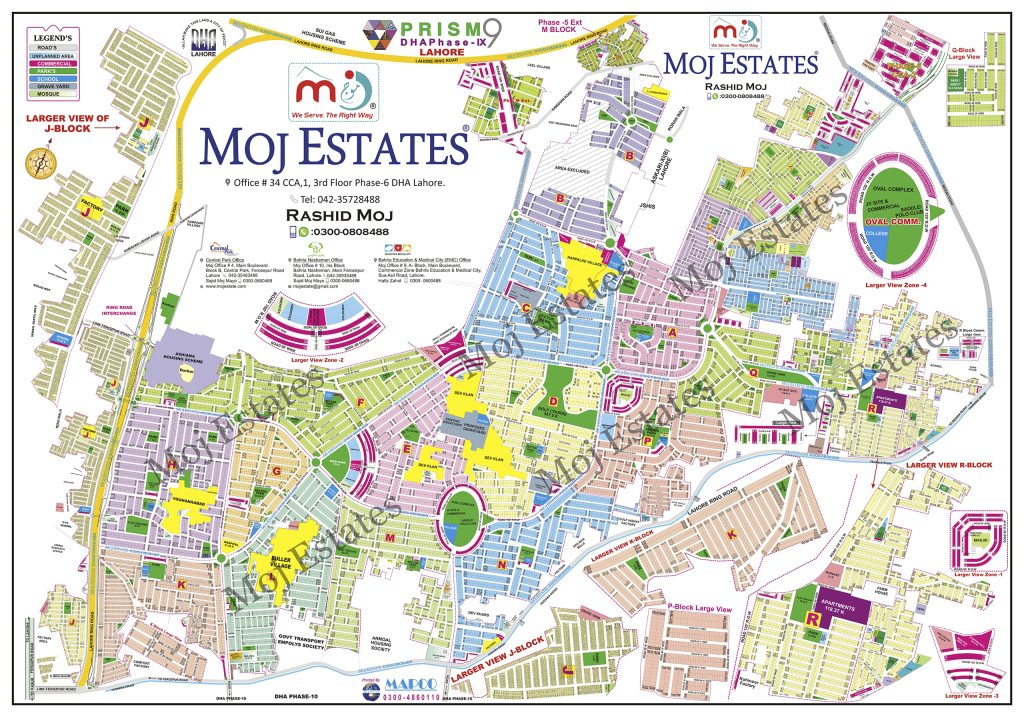 DHA Lahore Phase 9 map